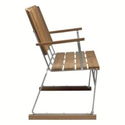 Grythyttan Stålmöbler Sohva 6, Galvanoitu Teräs - Tiikki -Puutarha Unelma 10331 Soffa 6 teak sida