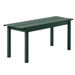 Muuto Linear Steel Penkki 110 Cm, Tummanvihreä