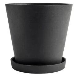 HAY Flowerpot Ruukku Ja Lautanen XXXL, Musta