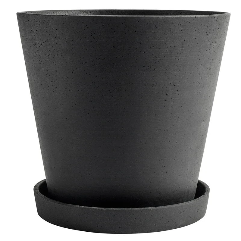 HAY Flowerpot Ruukku Ja Lautanen XXXL, Musta 1 HAY Flowerpot Ruukku Ja Lautanen XXXL, Musta