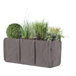Puutarha Unelma -Puutarha Unelma 303847 2 BACLONG 3 LARGE LIGHTWEIGHT PLANTERS 110L TAUPE FABRIC BACSAC