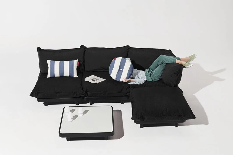 Fatboy King Outdoor Tyyny, Raidallinen Ocean Blue 2 Fatboy King Outdoor Tyyny, Raidallinen Ocean Blue - Image 2