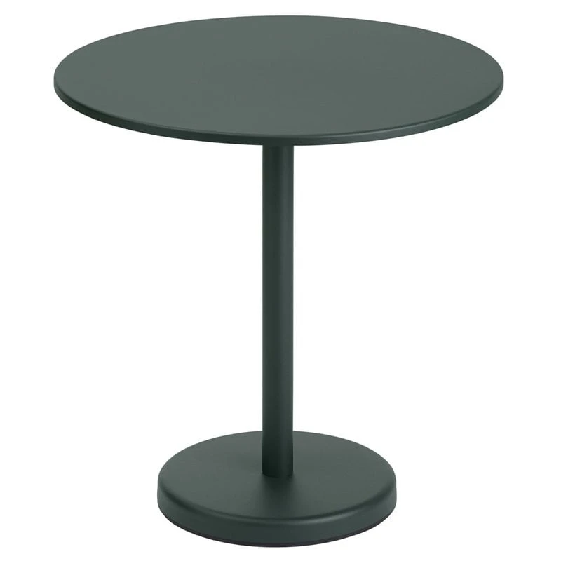 Muuto Linear Steel Café Pöytä, Pyöreä, 70 Cm, Tummanvihreä 1 Muuto Linear Steel Café Pöytä, Pyöreä, 70 Cm, Tummanvihreä