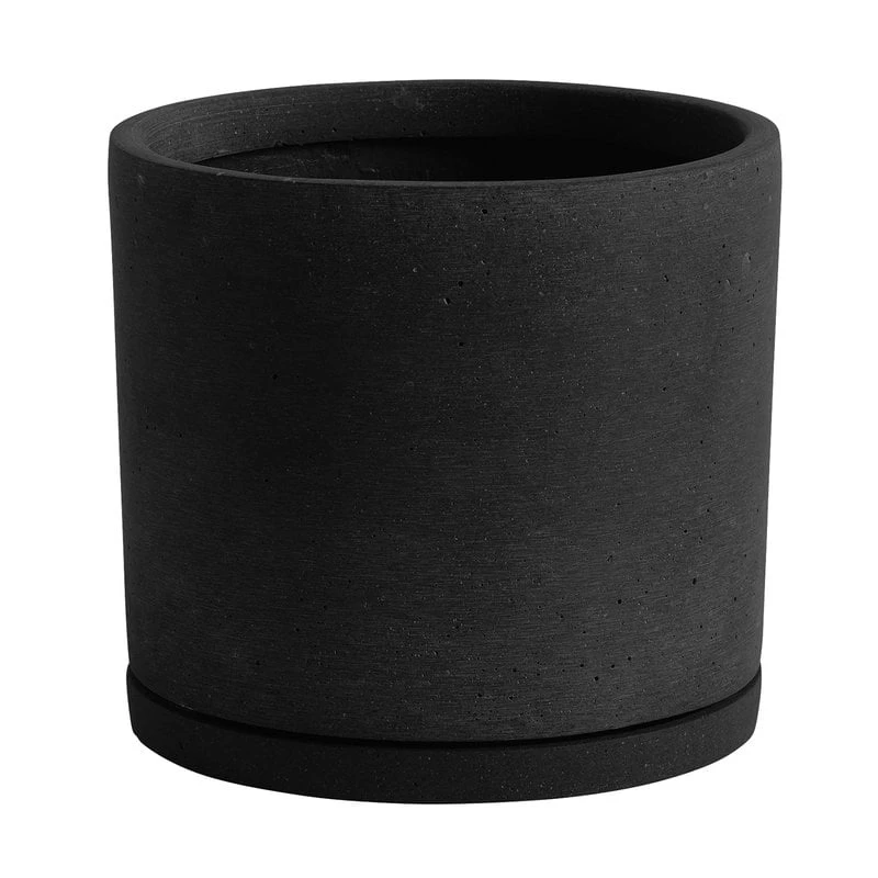 HAY Plant Pot Ruukku Ja Lautanen, XXL, Musta 1 HAY Plant Pot Ruukku Ja Lautanen, XXL, Musta