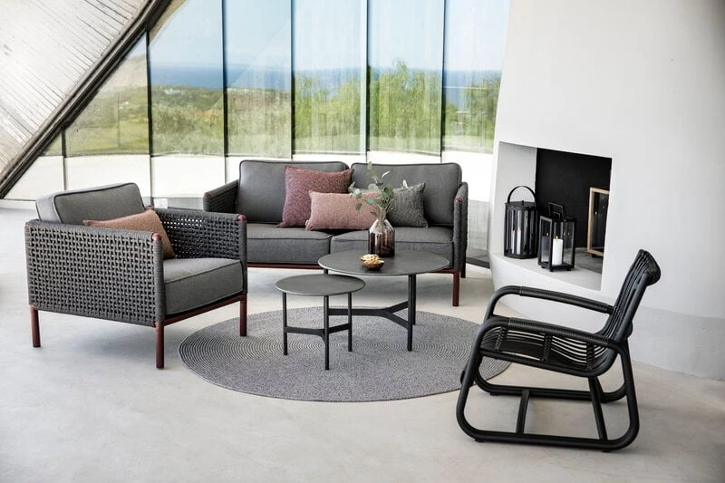 Cane-line Twist Sohvapöytä, Halk. 45 Cm, Tummanharmaa - Musta 6 Cane-line Twist Sohvapöytä, Halk. 45 Cm, Tummanharmaa - Musta - Image 6