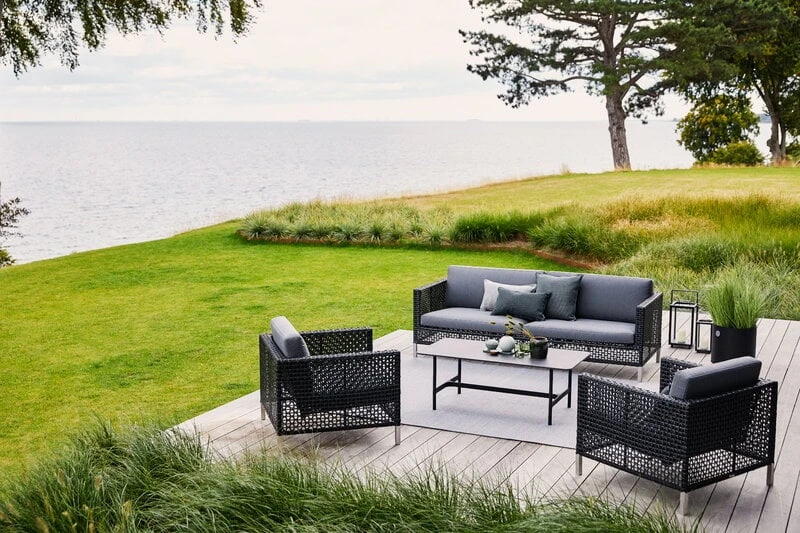 Cane-line Twist Sohvapöytä, 120 X 60 Cm, Tummanharmaa - Musta 5 Cane-line Twist Sohvapöytä, 120 X 60 Cm, Tummanharmaa - Musta - Image 5