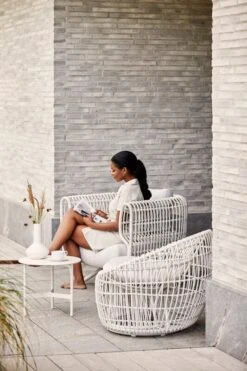 Cane-line Nest Pyöreä Tuoli, Valkoinen -Puutarha Unelma 57421WSW 57422WSW