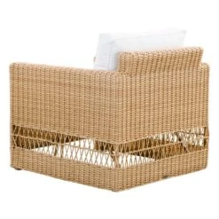 Sika-Design Carrie Nojatuoli, Luonnonvärinen - Valkoinen -Puutarha Unelma 9155U Carrie cushion back side