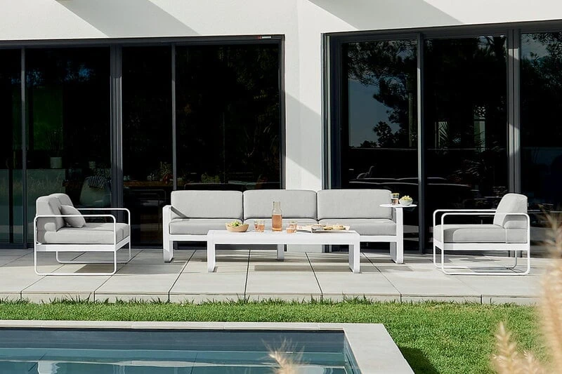 Fermob Bellevie 3-istuttava Sohva, Cactus - Flannel Grey 3 Fermob Bellevie 3-istuttava Sohva, Cactus - Flannel Grey - Image 3