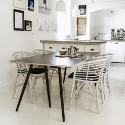 Cane-line Istuintyyny Moments Ja Blend Tuoliin, Musta 10 Cane-line Istuintyyny Moments Ja Blend Tuoliin, Musta -Puutarha Unelma Blend chair white Turn table F besk kvadrat