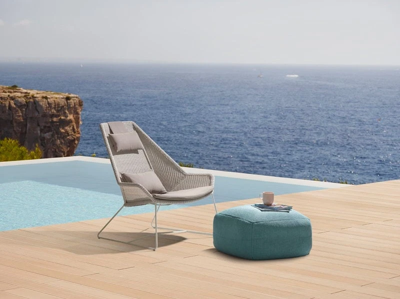 Cane-line Breeze Korkeaselkäinen Nojatuoli, Harmaanvalkoinen 6 Cane-line Breeze Korkeaselkäinen Nojatuoli, Harmaanvalkoinen - Image 6