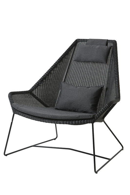 Cane-line Breeze Korkeaselkänojaisen Tuolin Tyynysetti, Musta 2 Cane-line Breeze Korkeaselkänojaisen Tuolin Tyynysetti, Musta - Image 2