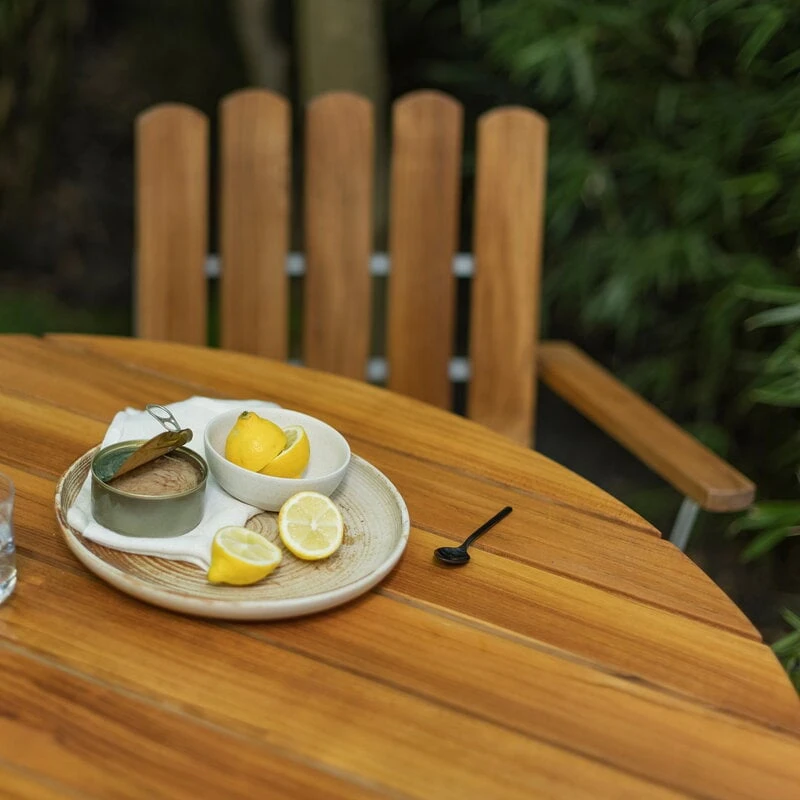 Grythyttan Stålmöbler Pöytä 9A, 120 Cm, Galvanoitu Teräs - Tiikki 2 Grythyttan Stålmöbler Pöytä 9A, 120 Cm, Galvanoitu Teräs - Tiikki - Image 2