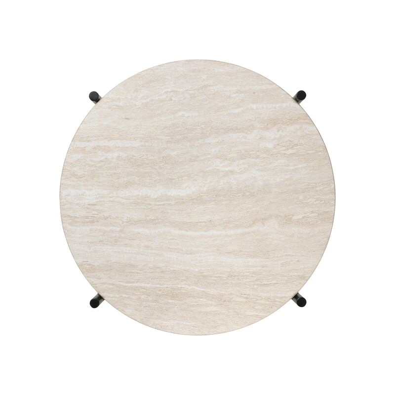 GUBI TS Outdoor Sivupöytä, 40 Cm, Musta - Valkoinen Travertiini 2 GUBI TS Outdoor Sivupöytä, 40 Cm, Musta - Valkoinen Travertiini - Image 2