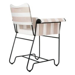 GUBI Tropique Tuoli, Musta - Leslie Stripe 40 -Puutarha Unelma Gubi 2023 B3Q Tropique Dining Chair Black Frame Leslie Stripe 40