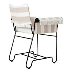 GUBI Tropique Tuoli Hapsuilla, Musta - Leslie Stripe 40 7 GUBI Tropique Tuoli Hapsuilla, Musta - Leslie Stripe 40 -Puutarha Unelma Gubi 2023 B3Q Tropique Dining Chair with Fringes Black Frame Leslie Stripe 40