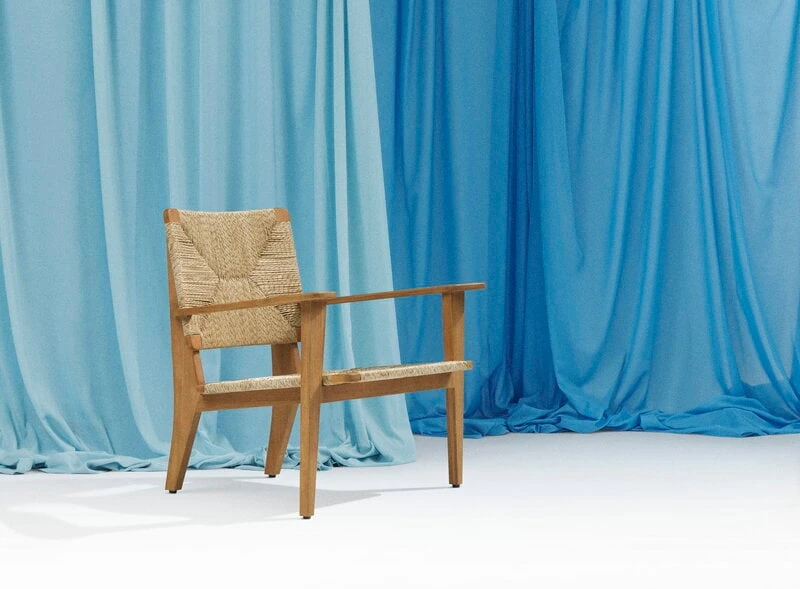 GUBI F-Chair Outdoor Nojatuoli, Luonnonvärinen - Tiikki 5 GUBI F-Chair Outdoor Nojatuoli, Luonnonvärinen - Tiikki - Image 5