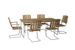 Grythyttan Stålmöbler Nojatuoli A2, Galvanoitu Teräs - öljytty Tammi 8 Grythyttan Stålmöbler Nojatuoli A2, Galvanoitu Teräs - öljytty Tammi -Puutarha Unelma Klassikerserien bord B31 170 A2 ek oljad 1