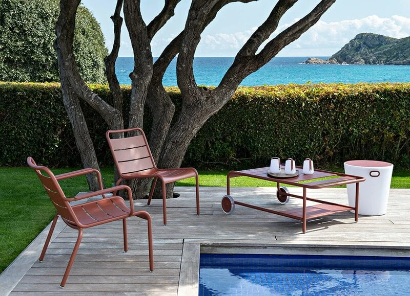 Fermob Luxembourg Matala Nojatuoli, Cedar Green 2 Fermob Luxembourg Matala Nojatuoli, Cedar Green - Image 2