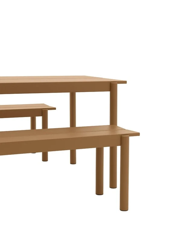 Muuto Linear Steel Penkki 170 Cm, Poltettu Oranssi 2 Muuto Linear Steel Penkki 170 Cm, Poltettu Oranssi - Image 2