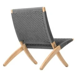 Carl Hansen & Søn MG501 Cuba Outdoor Tuoli, Tiikki - Charcoal 1402 -Puutarha Unelma MG501 teak untreated flatrope charcoal1402 back
