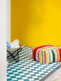 Marimekko Paraati Puffi Istuintyyny, Valkoinen - Moniväri -Puutarha Unelma MM 231 home 1776