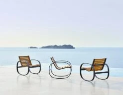 Cane-line Parc Keinutuoli, Tiikki - Tummanharmaa -Puutarha Unelma Parc rockingchair 1 f7