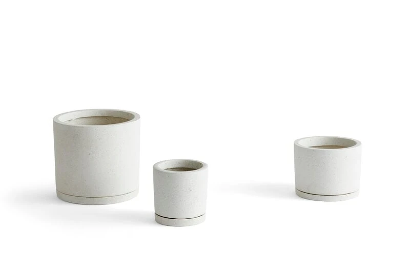 HAY Plant Pot Ruukku Ja Lautanen, XXL, Valkoinen 2 HAY Plant Pot Ruukku Ja Lautanen, XXL, Valkoinen - Image 2