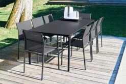 Fermob Calvi Pöytä 195 X 95 Cm, Liquorice -Puutarha Unelma Table Calvi chaises Cadiz mobilier de jardin Fermob