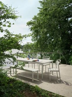 Muuto Linear Steel Pöytä, 200 X 75 Cm, Harmaa 9 Muuto Linear Steel Pöytä, 200 X 75 Cm, Harmaa -Puutarha Unelma clinear steel table 220 bench 170 side chair grey raise carafe glass muuto orgrole