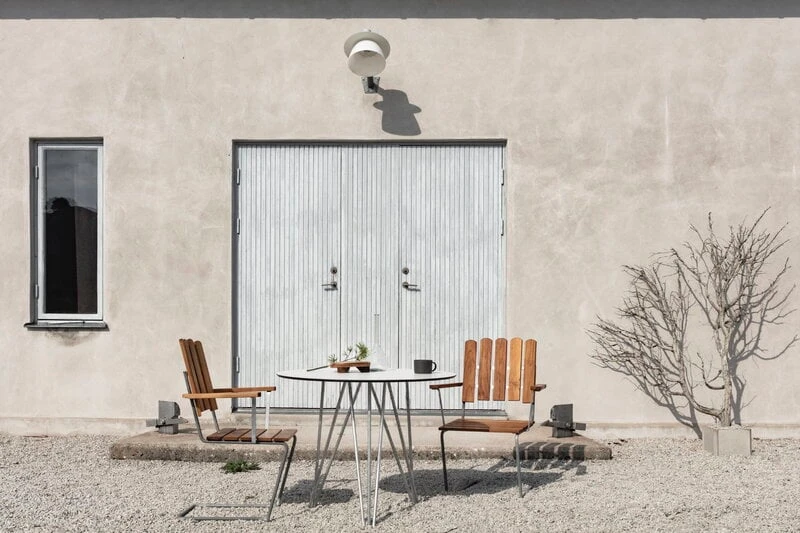 Grythyttan Stålmöbler Nojatuoli A2, Galvanoitu Teräs - öljytty Tammi 6 Grythyttan Stålmöbler Nojatuoli A2, Galvanoitu Teräs - öljytty Tammi - Image 6